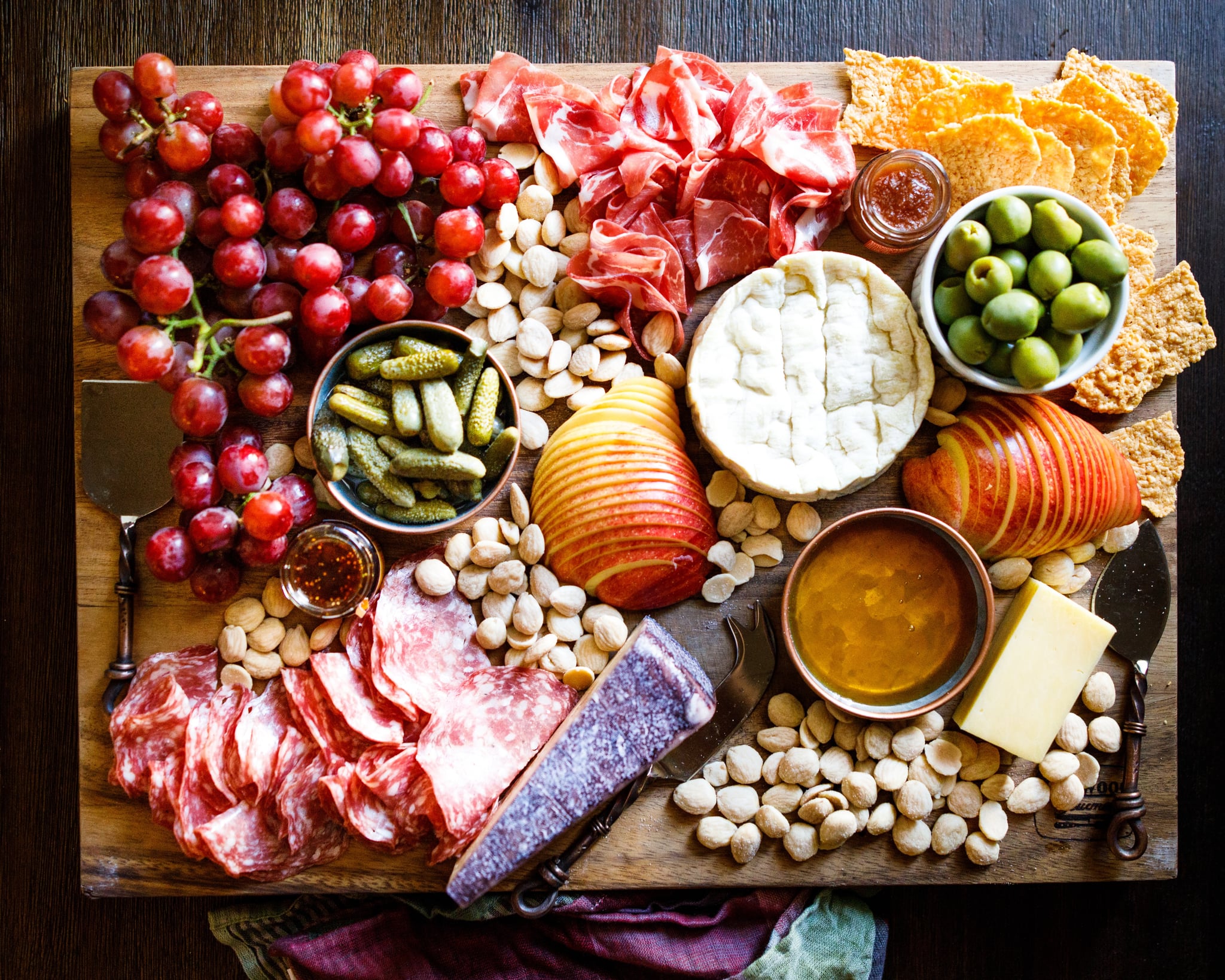 Gourmet charcuterie and cheese board - Austin catering service presentation